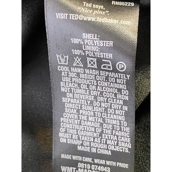 Ted Baker Womens Marcila Hazel High Neck‎ Jumpsuit Size 1 (US 4) Wide Leg Black - Picture 16 of 16